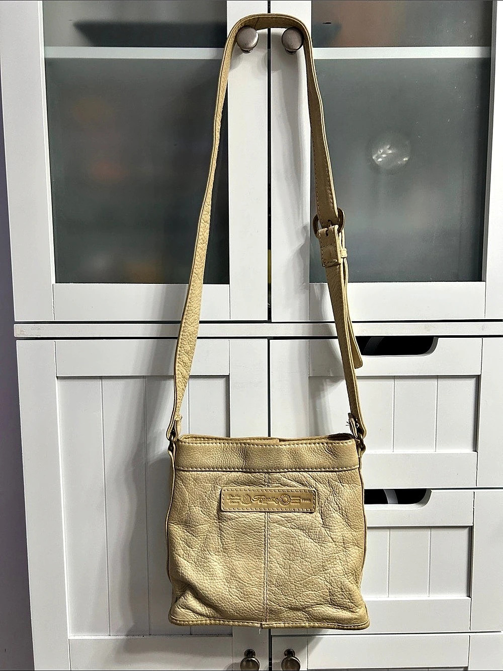 Fossil Crossbody Leather Bag in Gold
